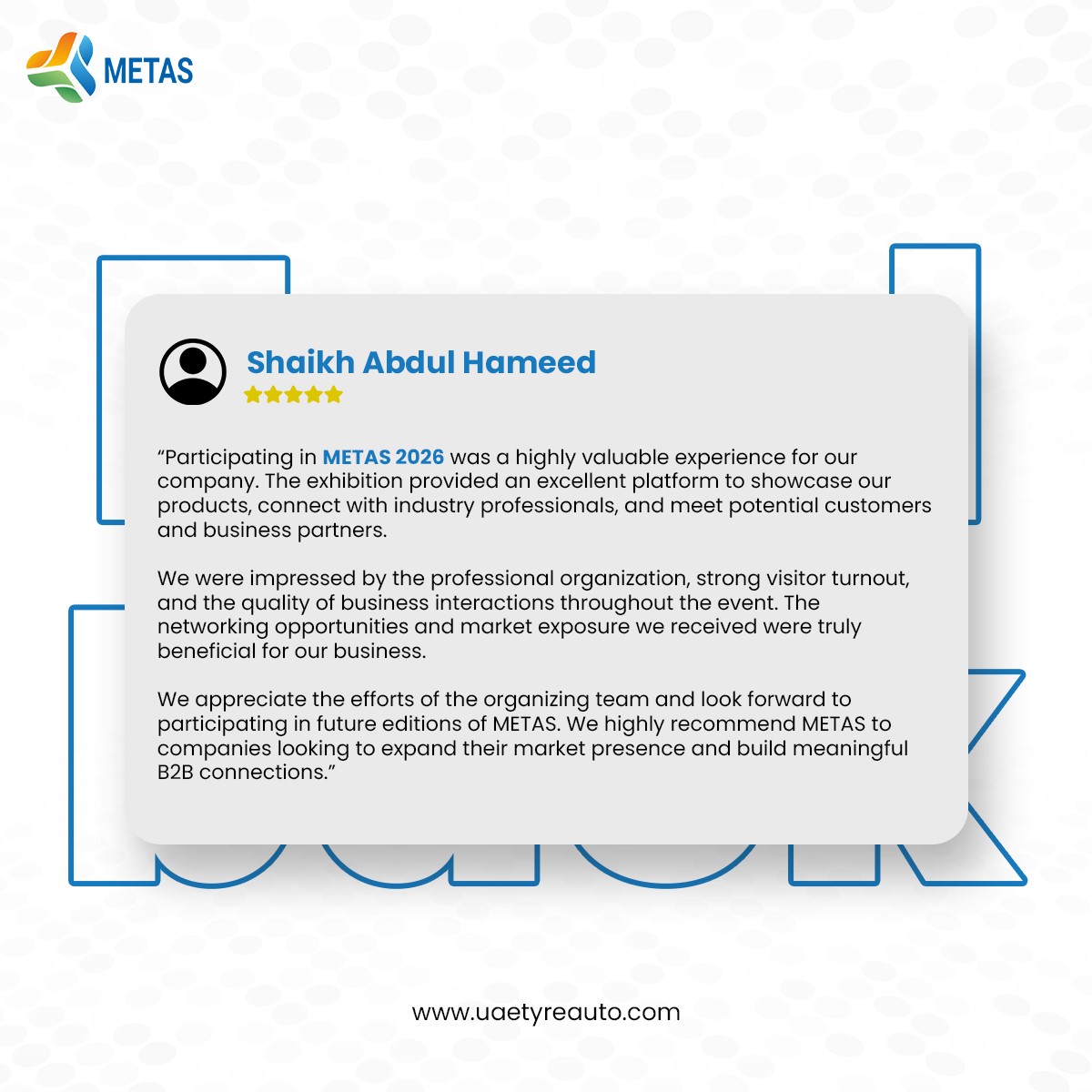 Exhibitor Testimonial | METAS 2026