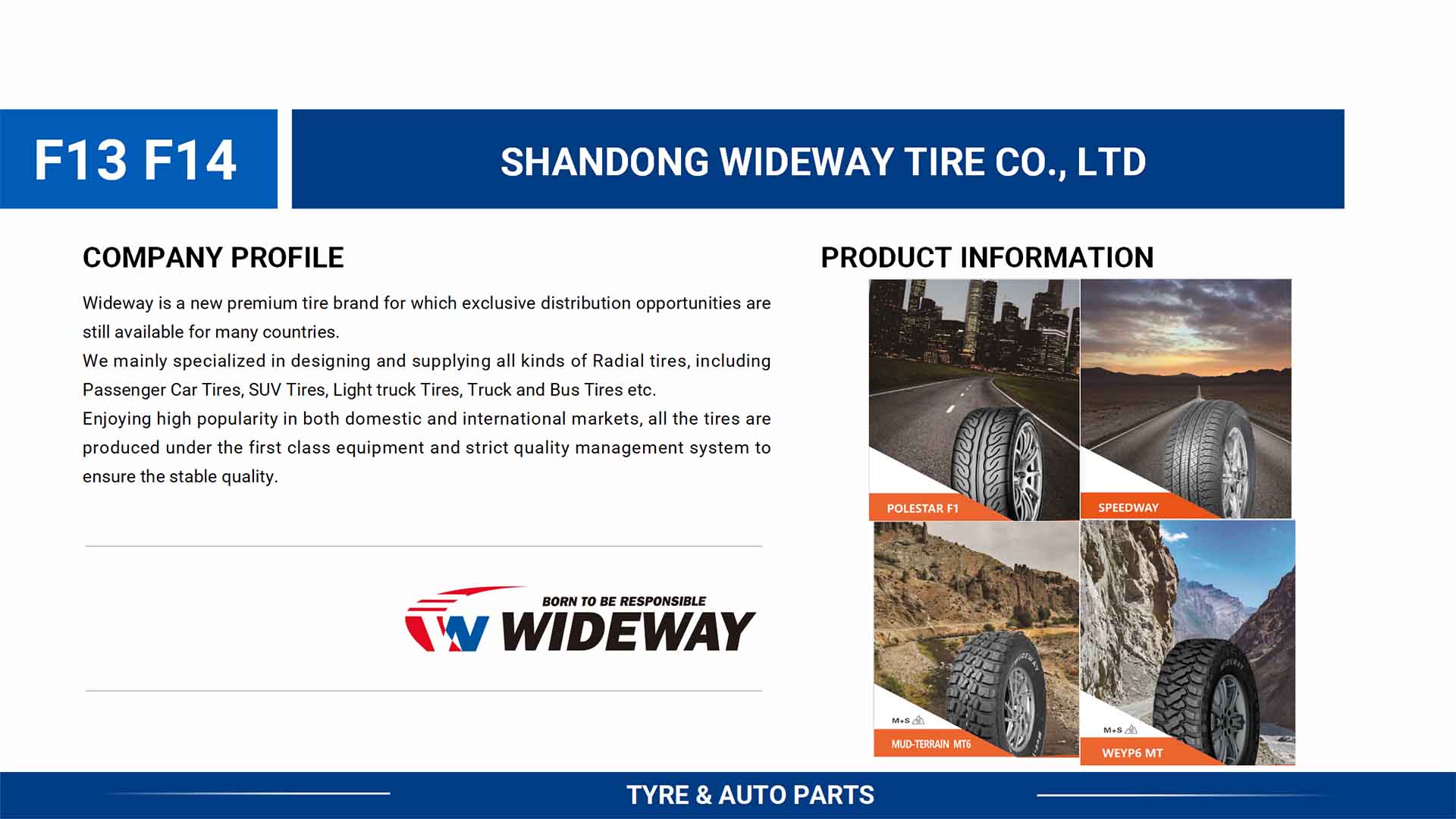 Shandong Wideway Tire Co., Ltd - Exhibitors - UAE Tyre Auto
